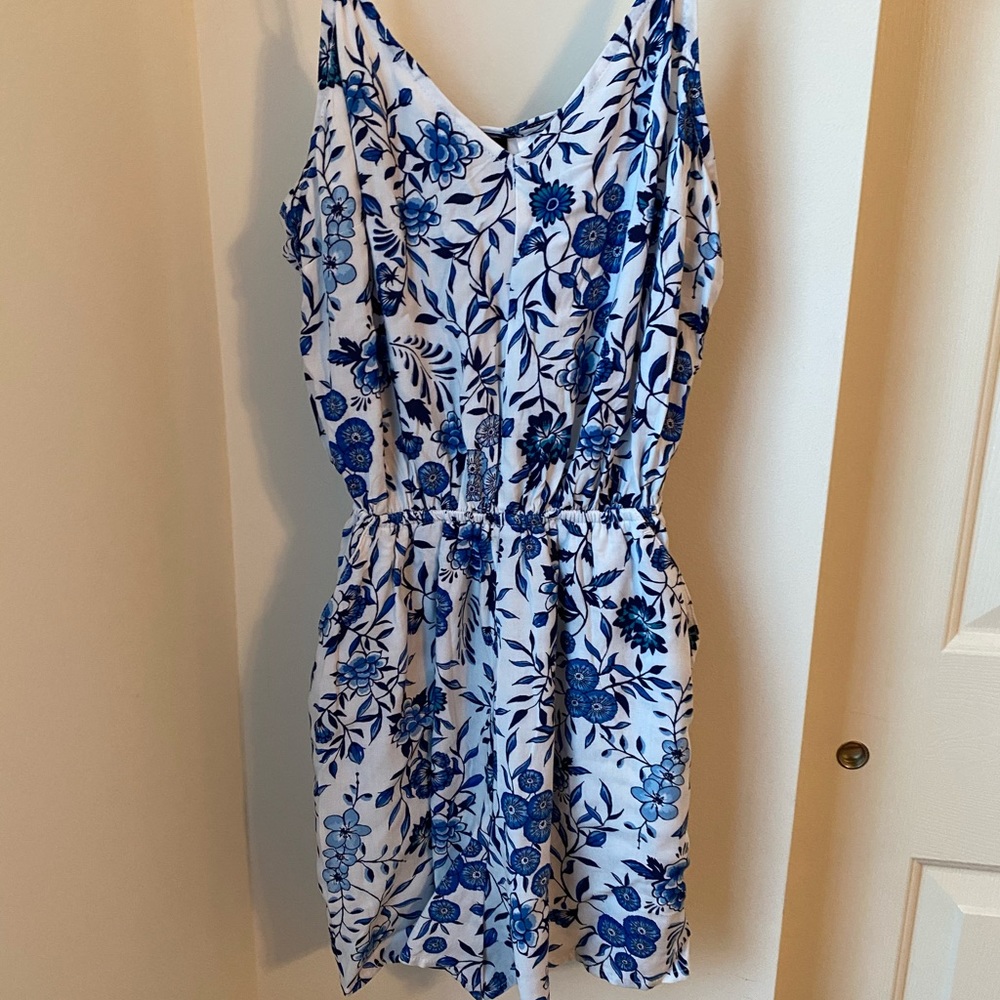 H&M Divided Blue Floral Romper